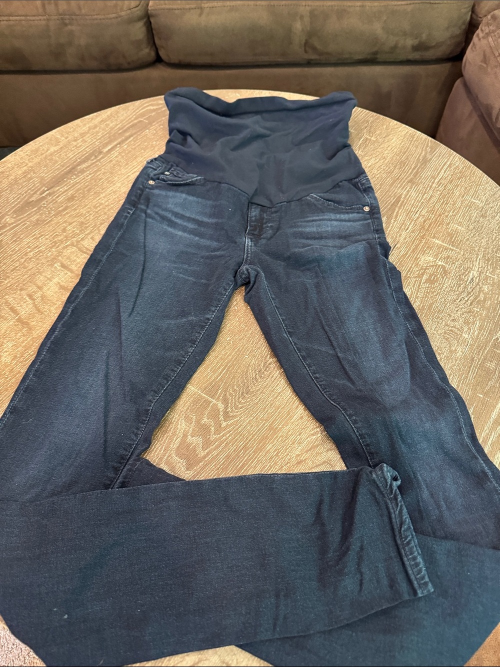 AG Adriano Goldschmied Maternity Skinny Jeans in Dark Blue